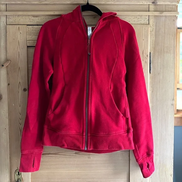 Lululemon Athletica Red Scuba Hoodie - Picture 2 of 5